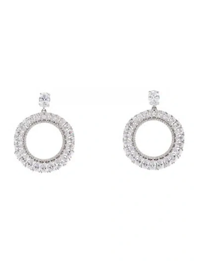 Pre-owned Cz By Kenneth Jay Lane Cubic Zirconia Chandelier Earrings In Multi