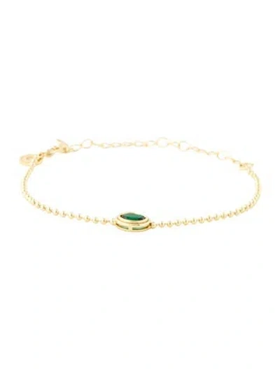 Pre-owned Cz By Kenneth Jay Lane Cubic Zirconia Charm Bracelet, 8.75"