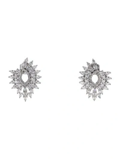 Pre-owned Cz By Kenneth Jay Lane Cubic Zirconia Drop Earrings In Multi