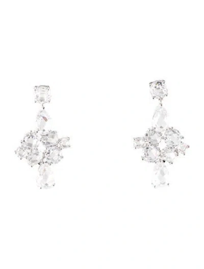 Pre-owned Cz By Kenneth Jay Lane Cubic Zirconia Drop Earrings In Multi