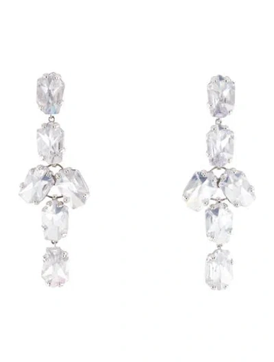 Pre-owned Cz By Kenneth Jay Lane Cubic Zirconia Drop Earrings In Multi