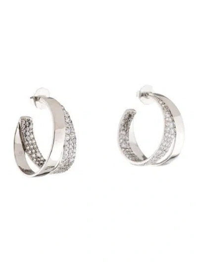 Pre-owned Cz By Kenneth Jay Lane Cubic Zirconia Drop Earrings In Multi
