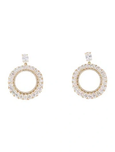 Pre-owned Cz By Kenneth Jay Lane Cubic Zirconia Drop Earrings In Multi