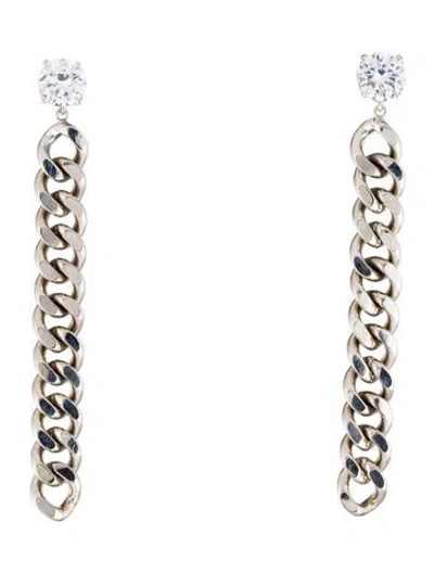 Pre-owned Cz By Kenneth Jay Lane Cubic Zirconia Drop Earrings In Multi