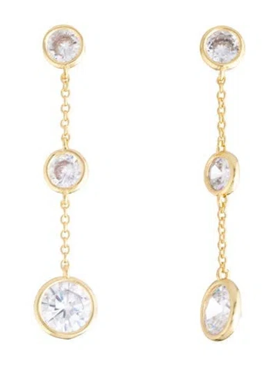 Pre-owned Cz By Kenneth Jay Lane Cubic Zirconia Drop Earrings In Multicolor