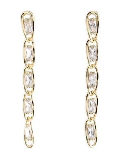 Pre-owned Cz By Kenneth Jay Lane Cubic Zirconia Drop Earrings In Multicolor