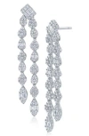 Cz By Kenneth Jay Lane Cubic Zirconia Drop Earrings In Silver