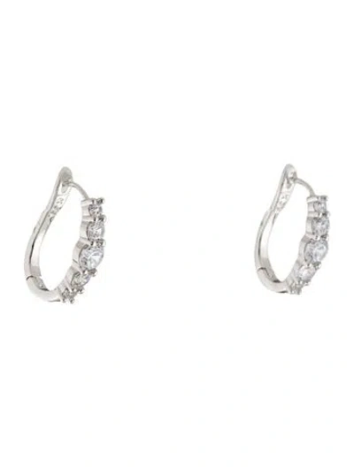 Pre-owned Cz By Kenneth Jay Lane Cubic Zirconia Drop Earrings In Transparent