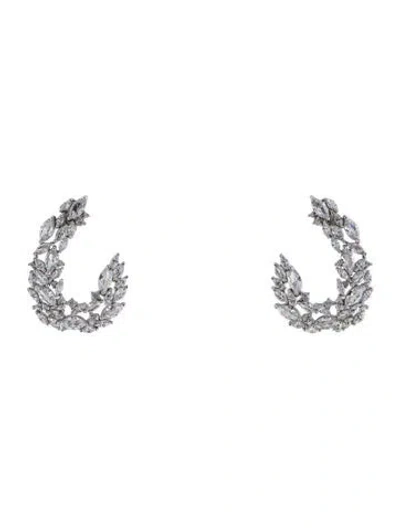 Pre-owned Cz By Kenneth Jay Lane Cubic Zirconia Drop Earrings In Transparent