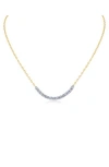 Cz By Kenneth Jay Lane Cubic Zirconia Flexible Frontal Necklace