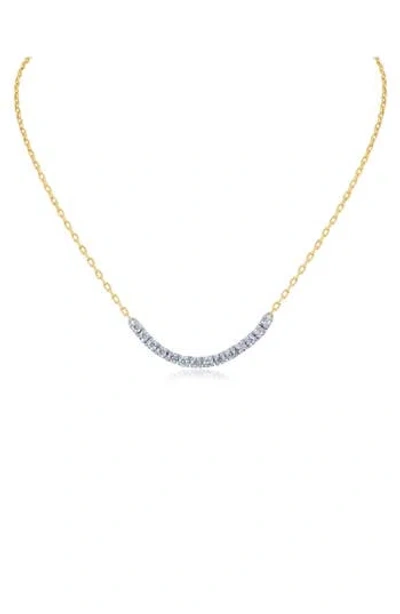 Cz By Kenneth Jay Lane Cubic Zirconia Flexible Frontal Necklace