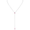 Cz By Kenneth Jay Lane Cubic Zirconia Lariat Necklace In Metallic