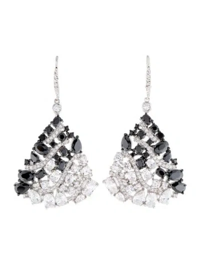 Pre-owned Cz By Kenneth Jay Lane Cubic Zirconia Multi Shape Drop Earrings