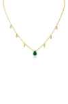 Cz By Kenneth Jay Lane Cubic Zirconia Shaker Pendant Necklace In Multi