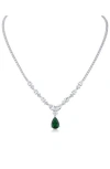 Cz By Kenneth Jay Lane Cubic Zirconia Statement Necklace In Multi