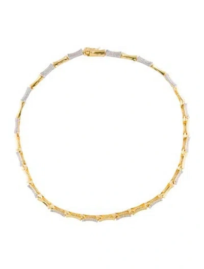 Pre-owned Cz By Kenneth Jay Lane Cubic Zirconia Station Necklace, 16" In Multi