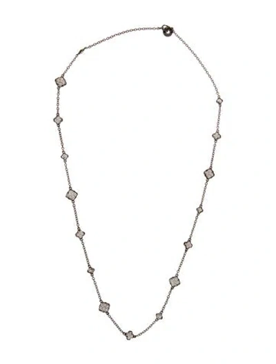 Pre-owned Cz By Kenneth Jay Lane Cubic Zirconia Station Necklace, 24.5" In Multi