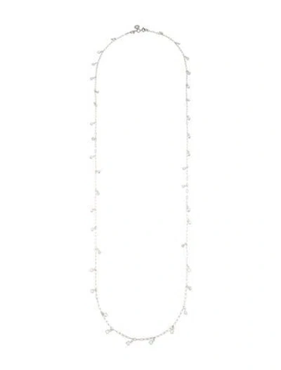 Pre-owned Cz By Kenneth Jay Lane Cubic Zirconia Station Necklace, 38.5" In Multi