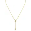 Cz By Kenneth Jay Lane Cubic Zirconia Y-necklace In Gold