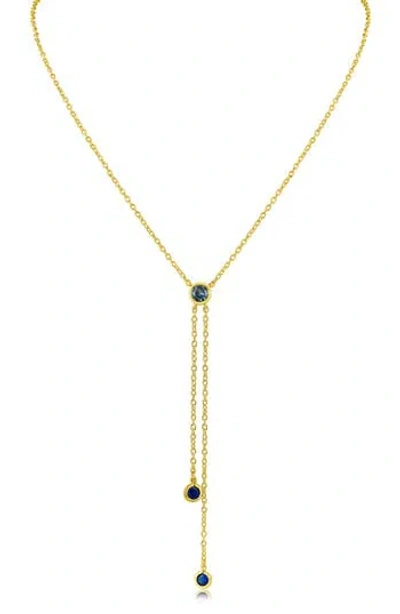 Cz By Kenneth Jay Lane Cz Lariat Necklace In Gold