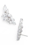 Cz By Kenneth Jay Lane Ear Crawlers In Silver