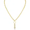 Cz By Kenneth Jay Lane Graduated Round Cubic Zirconia Drop Necklace In Black