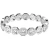 Cz By Kenneth Jay Lane Hexagon Cubic Zirconia Stretch Bracelet In Metallic
