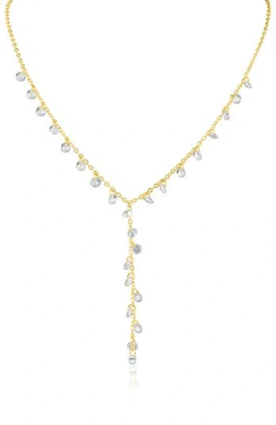 Cz By Kenneth Jay Lane Illusion Cz Shaker Y-necklace In Gold