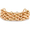 Cz By Kenneth Jay Lane Mesh Chain Bracelet In Polished Gold