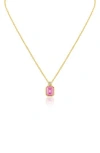 Cz By Kenneth Jay Lane Mixed Cubic Zirconia Pendant Necklace In Pink/gold