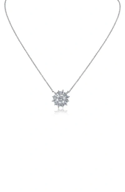 Cz By Kenneth Jay Lane Open Pendant Necklace In Gold