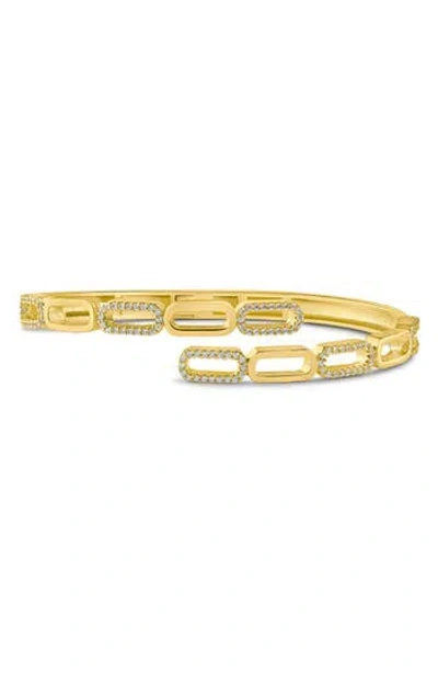 Cz By Kenneth Jay Lane Oval Hinge Cuff Bracelet In Purple