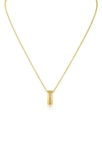 Cz By Kenneth Jay Lane Pavé Cubic Zirconia Ring Pendant Necklace In Gold