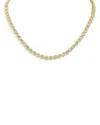 Cz By Kenneth Jay Lane Round Bezel Set Tennis Necklace, 16 In Gold