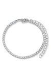 Cz By Kenneth Jay Lane Round Cubic Zirconia Tennis Bracelet In Metallic