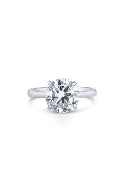 Cz By Kenneth Jay Lane Solitaire Cubic Zirconia Ring In Metallic