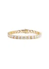 Cz By Kenneth Jay Lane Statement Tennis Crystal-embellished Bracelet In Gold