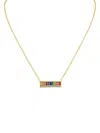 CZ BY KENNETH JAY LANE WOMEN'S 14K GOLDPLATED & CUBIC ZIRCONIA BAR PENDANT NECKLACE