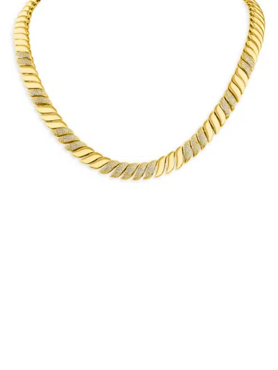 Cz By Kenneth Jay Lane Women's 14k Goldplated & Cubic Zirconia Pave Necklace In Brass