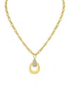 CZ BY KENNETH JAY LANE WOMEN'S 14K GOLDPLATED & CUBIC ZIRCONIA PENDANT NECKLACE