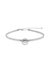 CZ BY KENNETH JAY LANE WOMEN'S LOOK OF REAL RHODIUM PLATED & CUBIC ZIRCONIA CHOKER NECKLACE