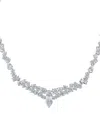 CZ BY KENNETH JAY LANE WOMEN'S LOOK OF REAL RHODIUM PLATED & CUBIC ZIRCONIA NECKLACE