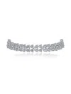 CZ BY KENNETH JAY LANE WOMEN'S LOOKS OF REAL RHODIUM PLATED & CUBIC ZIRCONIA DOUBLE ROW BRACELET