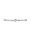 CZ BY KENNETH JAY LANE WOMEN'S LOOKS OF REAL RHODIUM PLATED & CUBIC ZIRCONIA TENNIS BRACELET