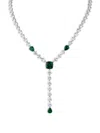 CZ BY KENNETH JAY LANE WOMEN'S RHODIUM PLATED & CUBIC ZIRCONIA LARIAT NECKLACE
