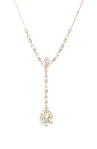 Cz By Kenneth Jay Lane Y-necklace In Gold