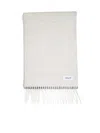 D 4.0 Beige And Gray Scarf With Fringes In Gray