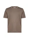 D 4.0 Beige Cotton Jersey T-shirt In Brown