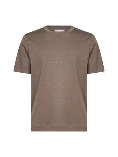 D 4.0 Beige Cotton Jersey T-shirt In Sand
