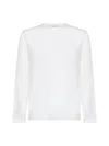 D 4.0 Beige Long-sleeved T-shirt In White